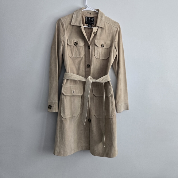 INC International Concepts Jackets & Blazers - INC International Concepts Beige Suede Trench Coat